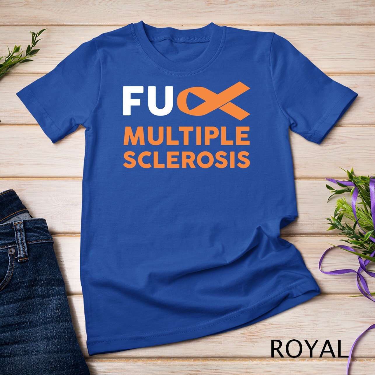 Support Survivor Gift – MS Multiple Sclerosis Awareness Unisex T-shirt