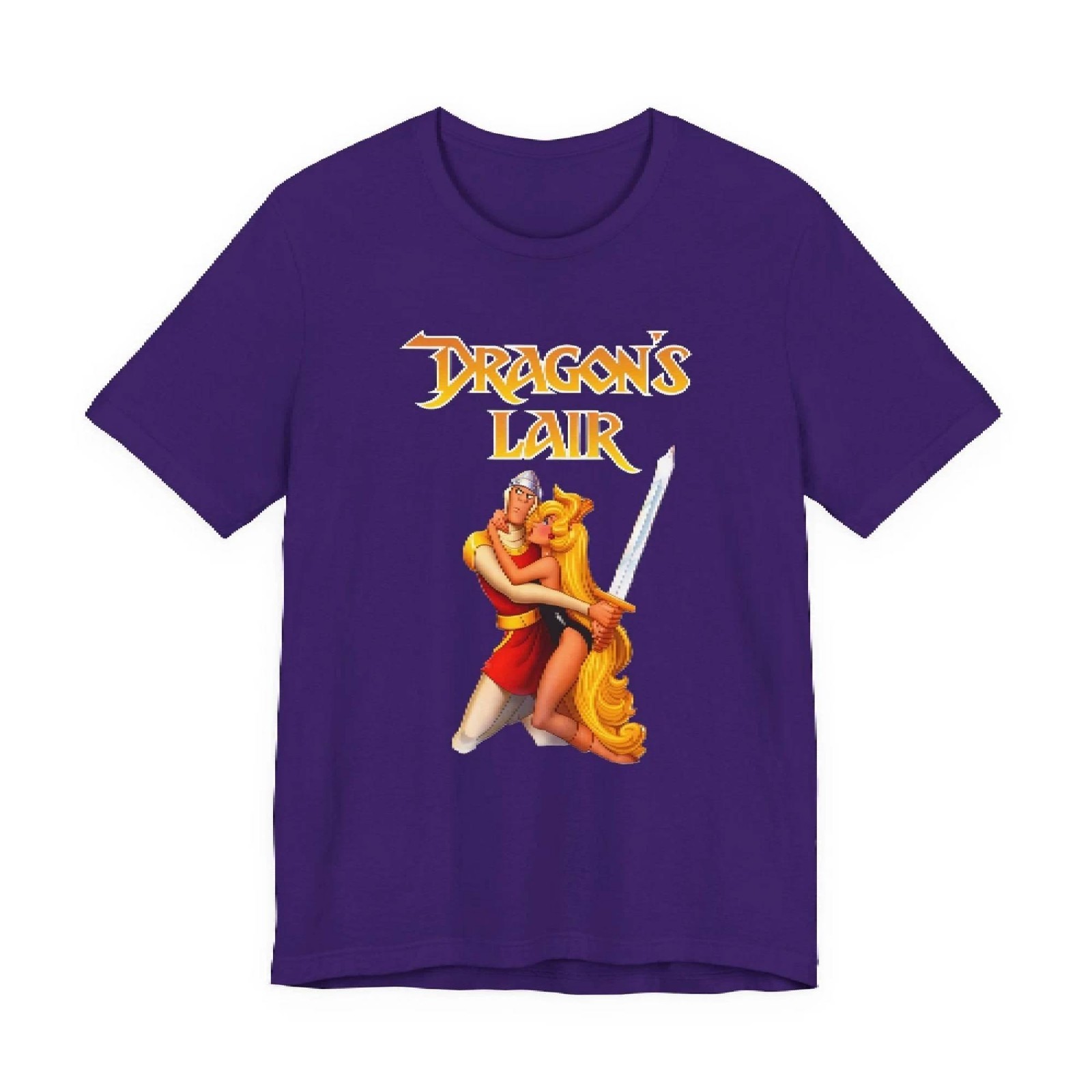 Dragons Lair Arcade SNES Retro Style Cover Art Unisex Jersey Short Sleeve Tee
