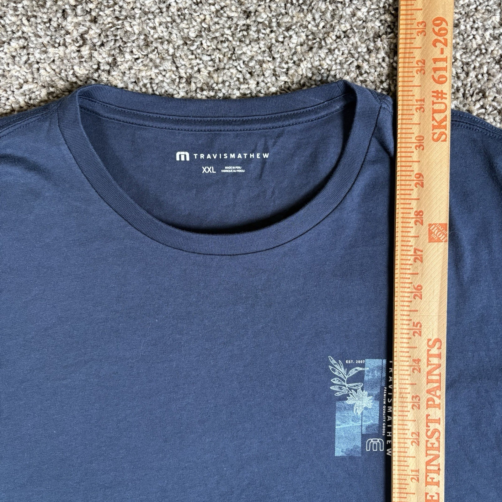 NWT Travis Mathew Tri Blend Blue Best Trip Yet Shirt Mens 2XL