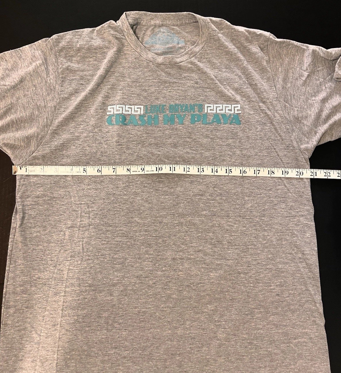 LUKE BRYAN Official Crash My Playa Riviera Cancun MX Gray T-Shirt Large
