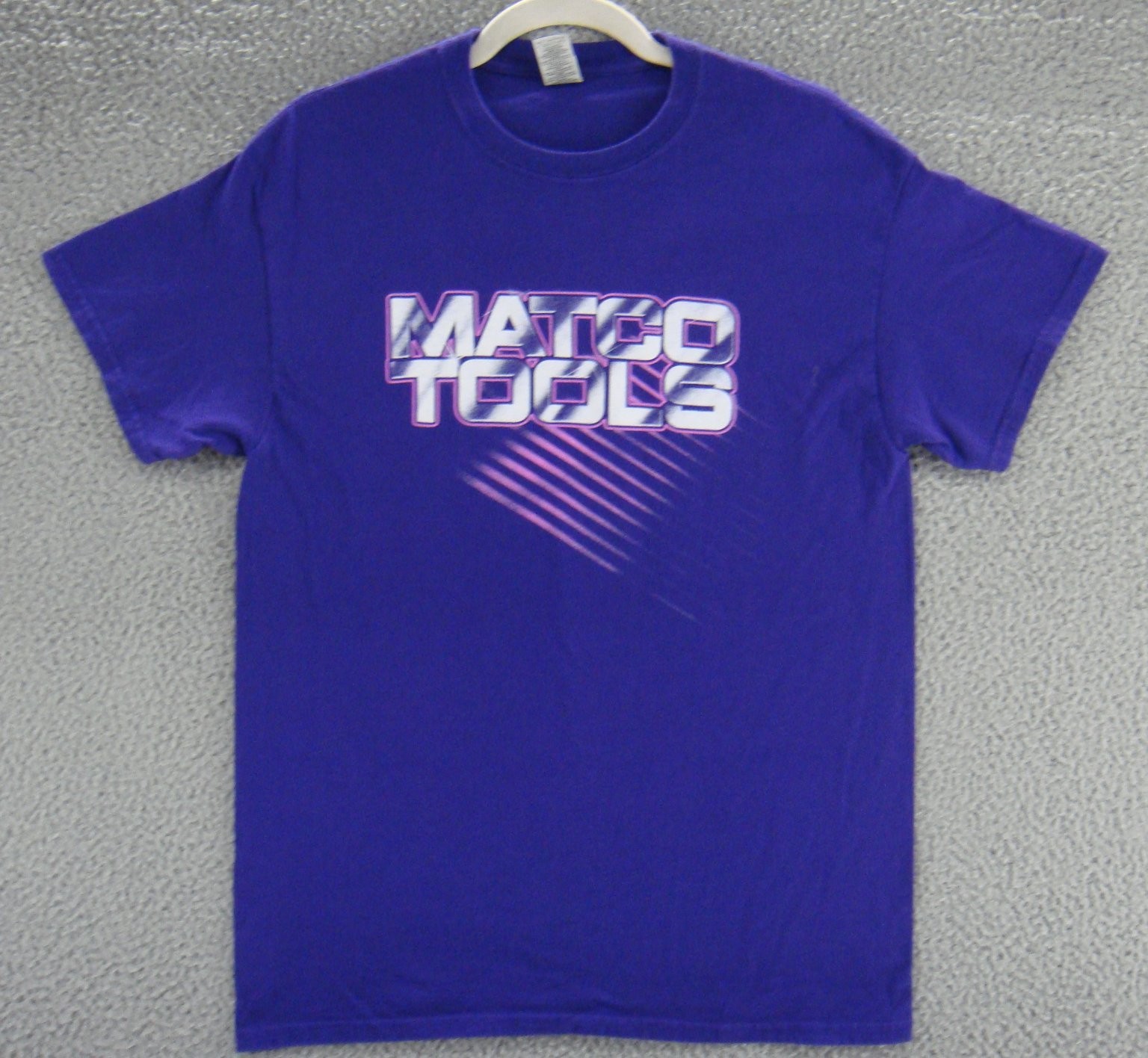 Matco Tools Shirt Mens M Purple Graphic Tee Double Sided Gildan Cotton