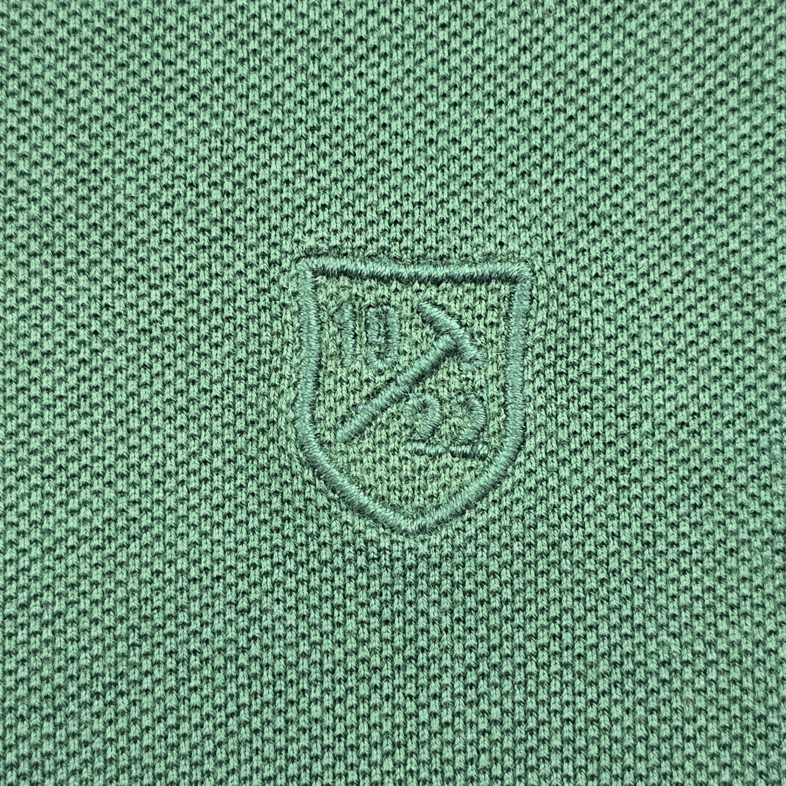 Allen Edmonds Mens XL Green Pima Cotton Short Sleeve Polo Shirt Logo Peru