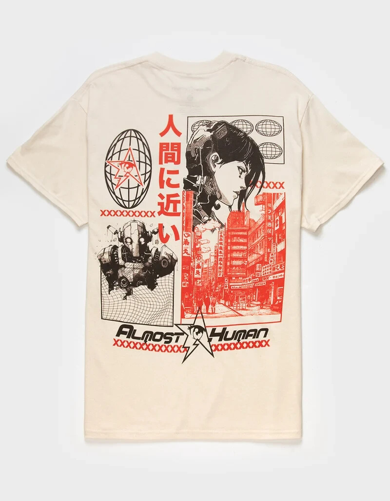 Almost Human Mens Peace Kanji Graphic Shirt New S-2XL
