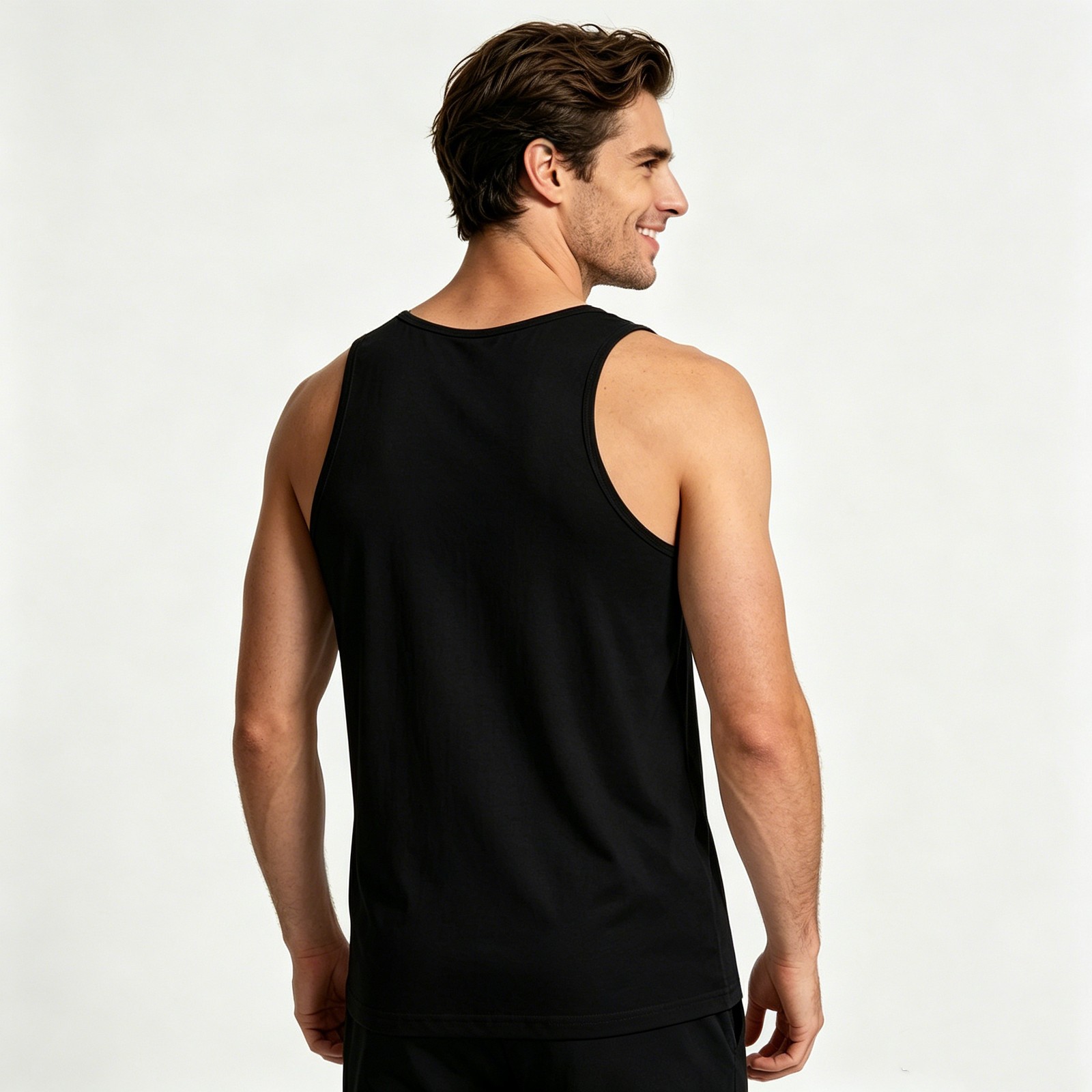 Men’s Tank Top for Beach & Travel, Custom Name & Title Print 100% Cotton