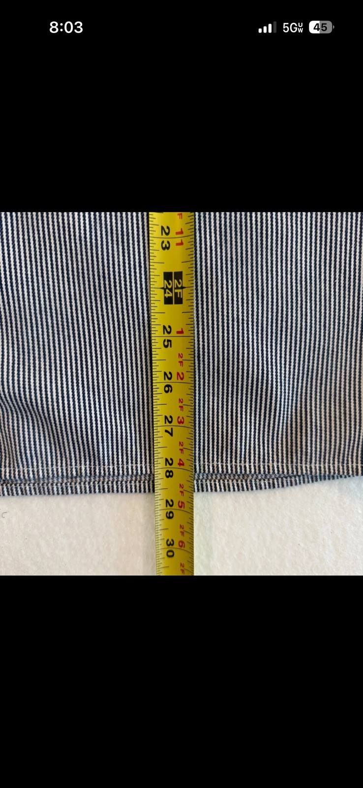 Ben Davis Hickory Stripe Half Zip Work Shirt Mens Large Blue White
