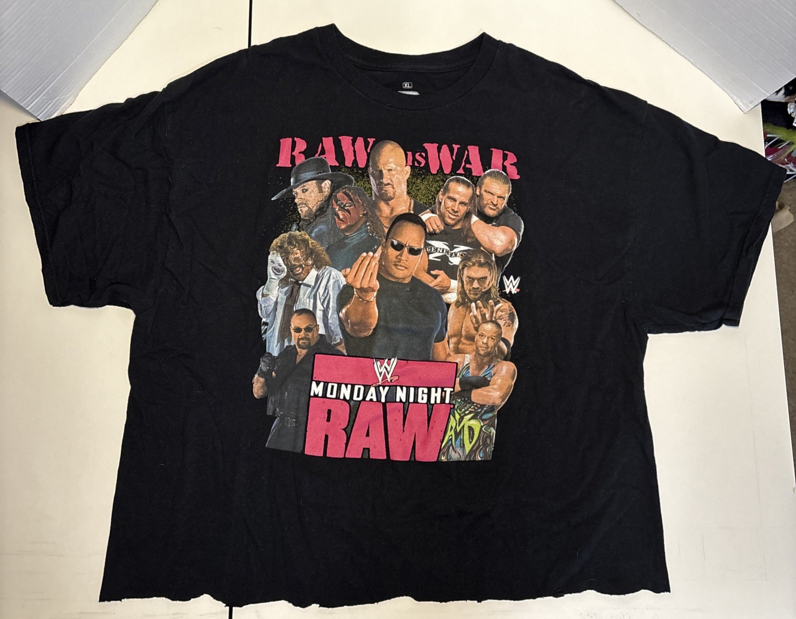WWE Legends Raw Is War Monday Night Raw The Rock Stone Cold XL (see Description)