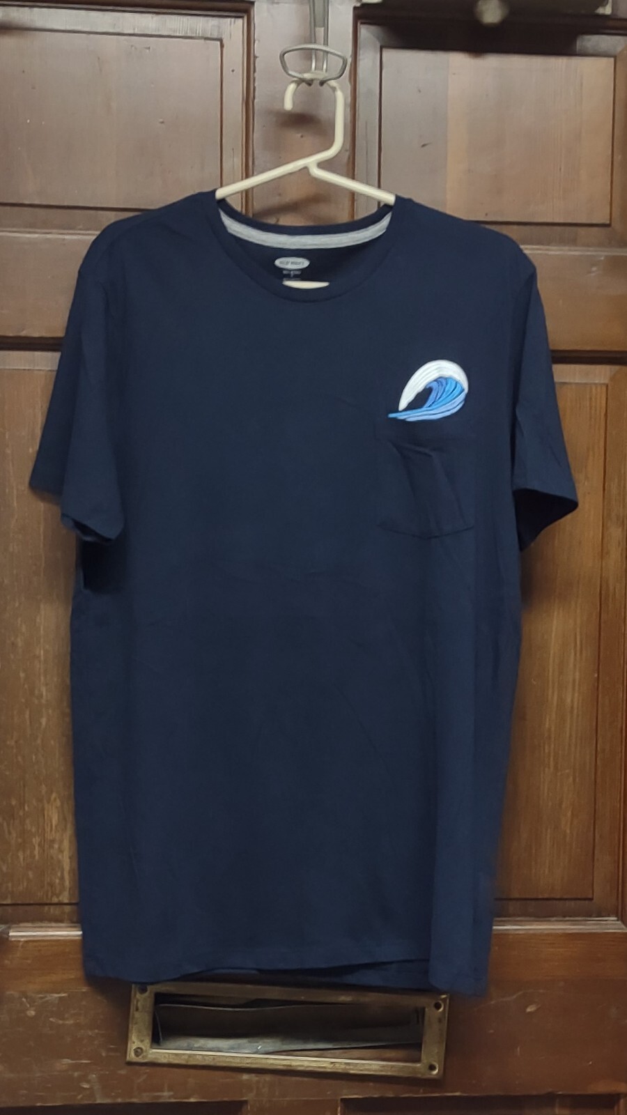 OLD NAVY Soft Washed Navy Blue Wave Pocket T-Shirt Men’s Size L “In The Navy”