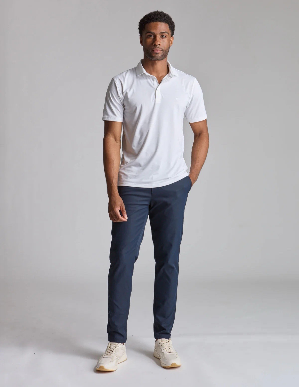 Birddogs No Sweat Polo Shirt Size Medium Stretch $99 MSRP White