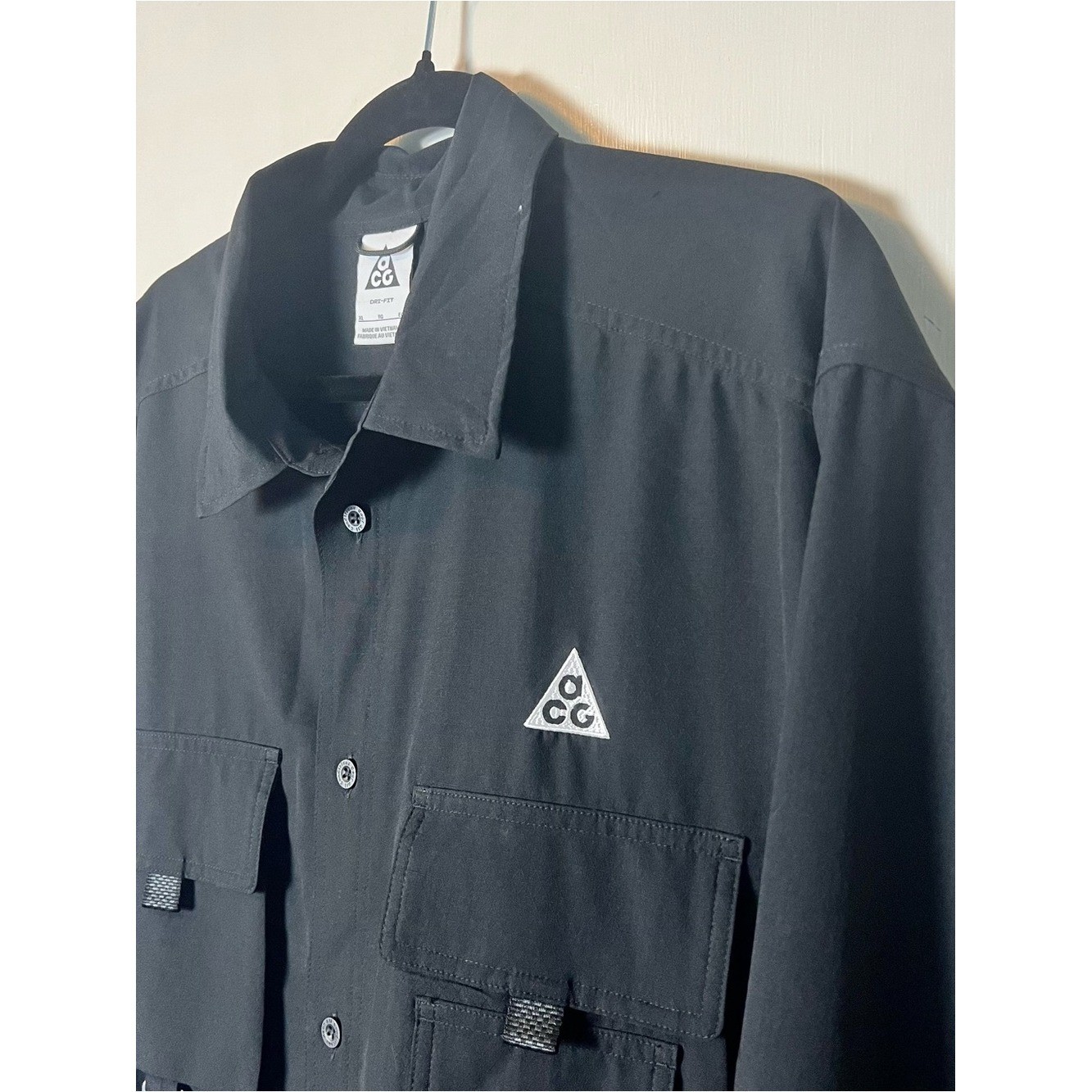 Nike ACG Men’s Devastation Trail Dri-FIT UV Utility Shirt Black Gorpcore Sz. XL