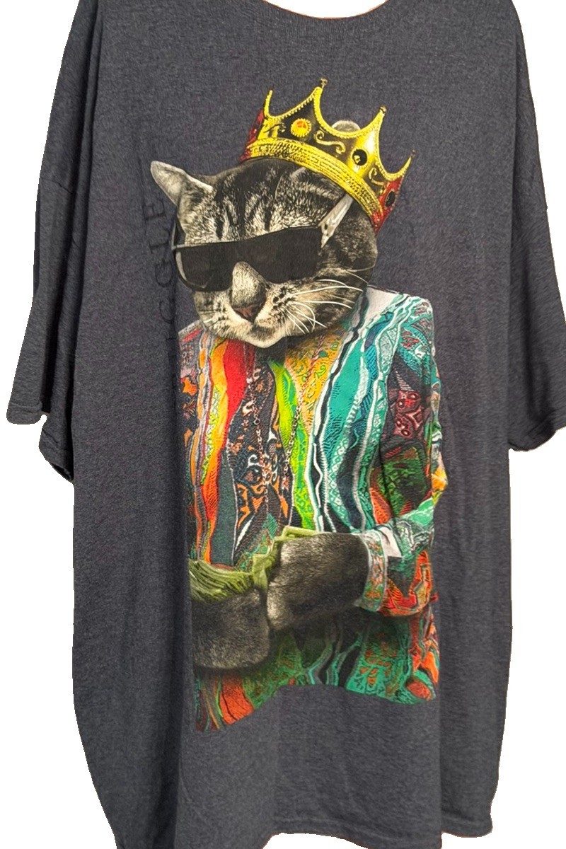 Cat Biggie Smalls Tribute Everyday Struggle Men’s T-Shirt Size 3XL