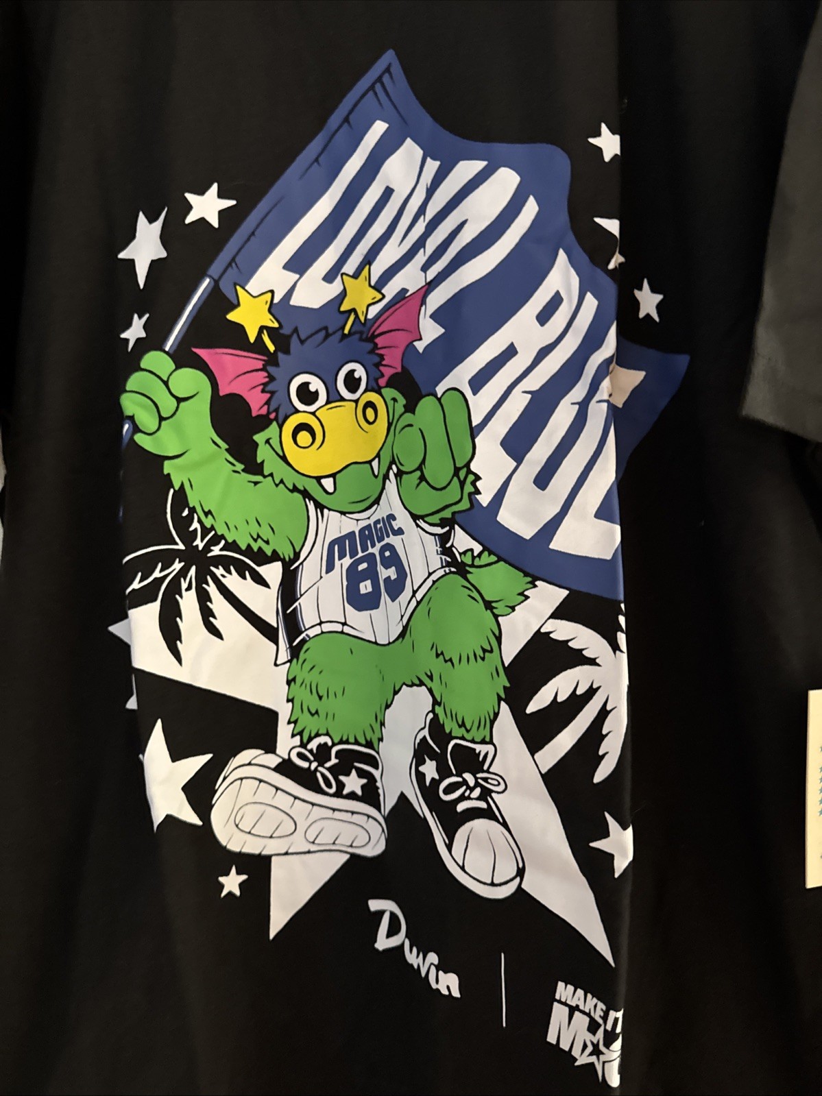 Duvin X Orlando Magic Stuff Ticket T-shirt Black Men’s XL 100% Cotton Black New