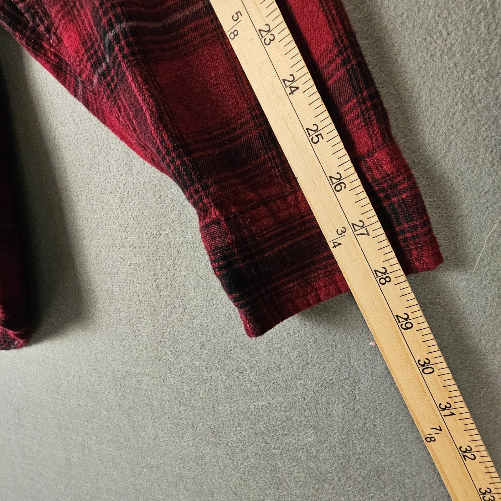 Foundry Super Soft Flannel Button Down Shirt Mens XLT Tall Red Tartan Plaid