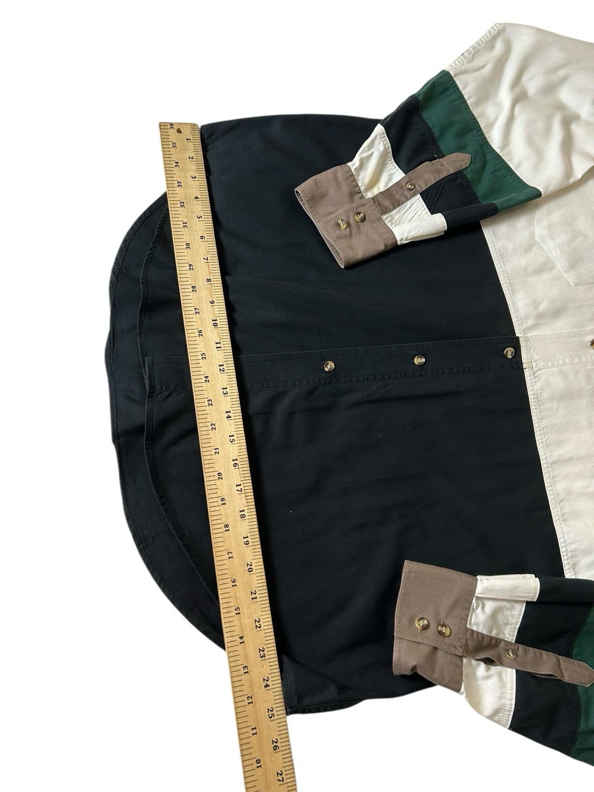 Cumberland’s Outfitters Western Shirt Men Sz XL Colorblock Aztec Tribal Detail