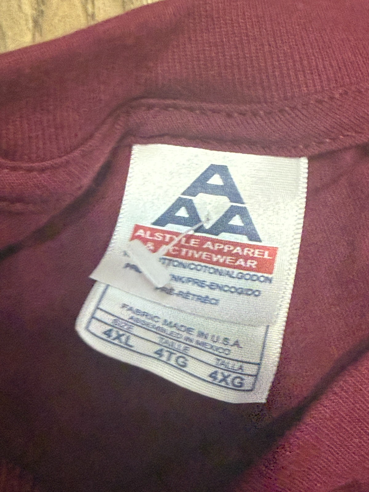 Alstyle Apparel & Activewear Shirts Men’s Size 4XL Maroon American Outdoors Deer