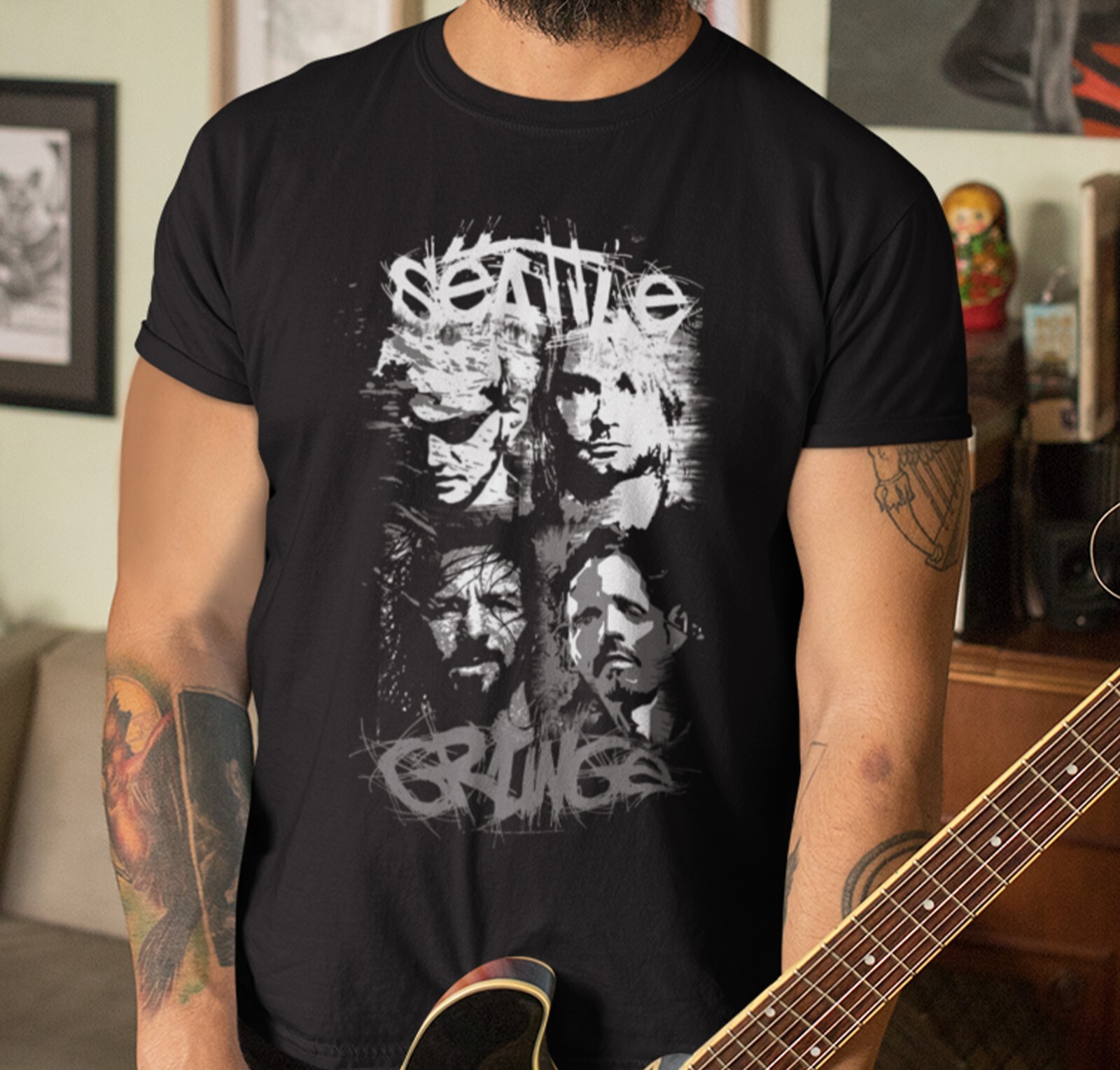 Seattle Is Grunge T-Shirt, Rock Band Shirt, 90’s Rock Shirt, Rock Tour Shirt