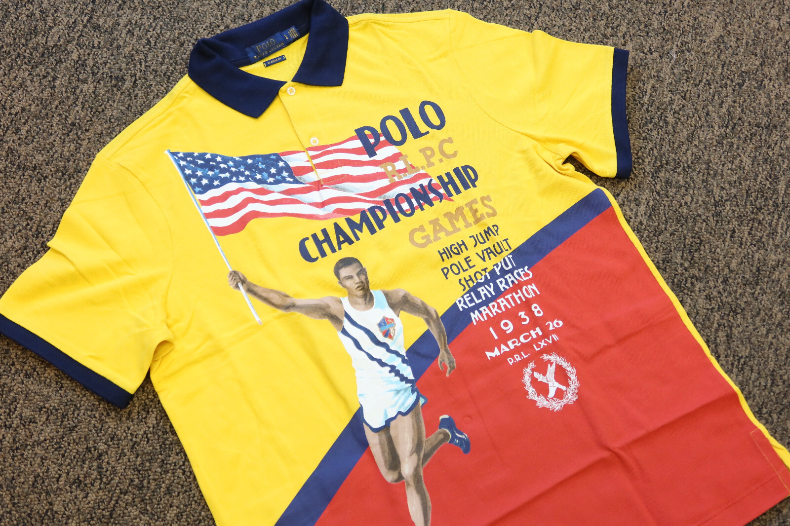 Polo Ralph Lauren Men’s Classic Fit RLPC Championship Games Polo Shirt – LARGE