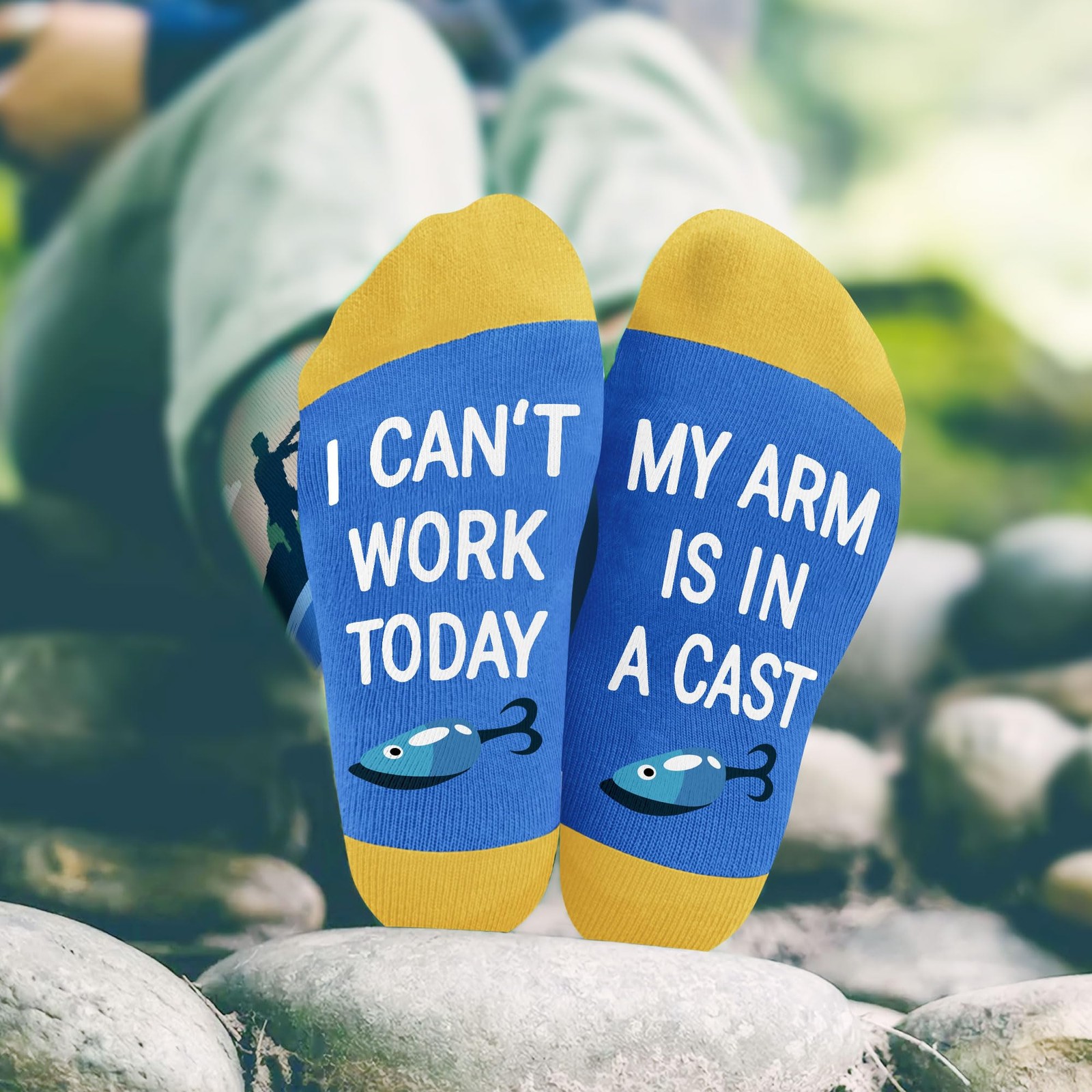 Fishing Gifts For Men – Comfy Socks With Fly Fishing Accessories Design, Perf…