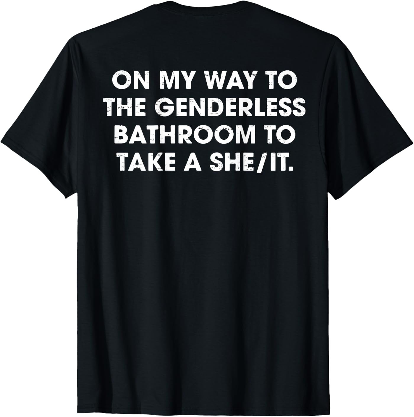 (ON Back) On My Way to The Genderless Bathroom to Take a She T-Shirt