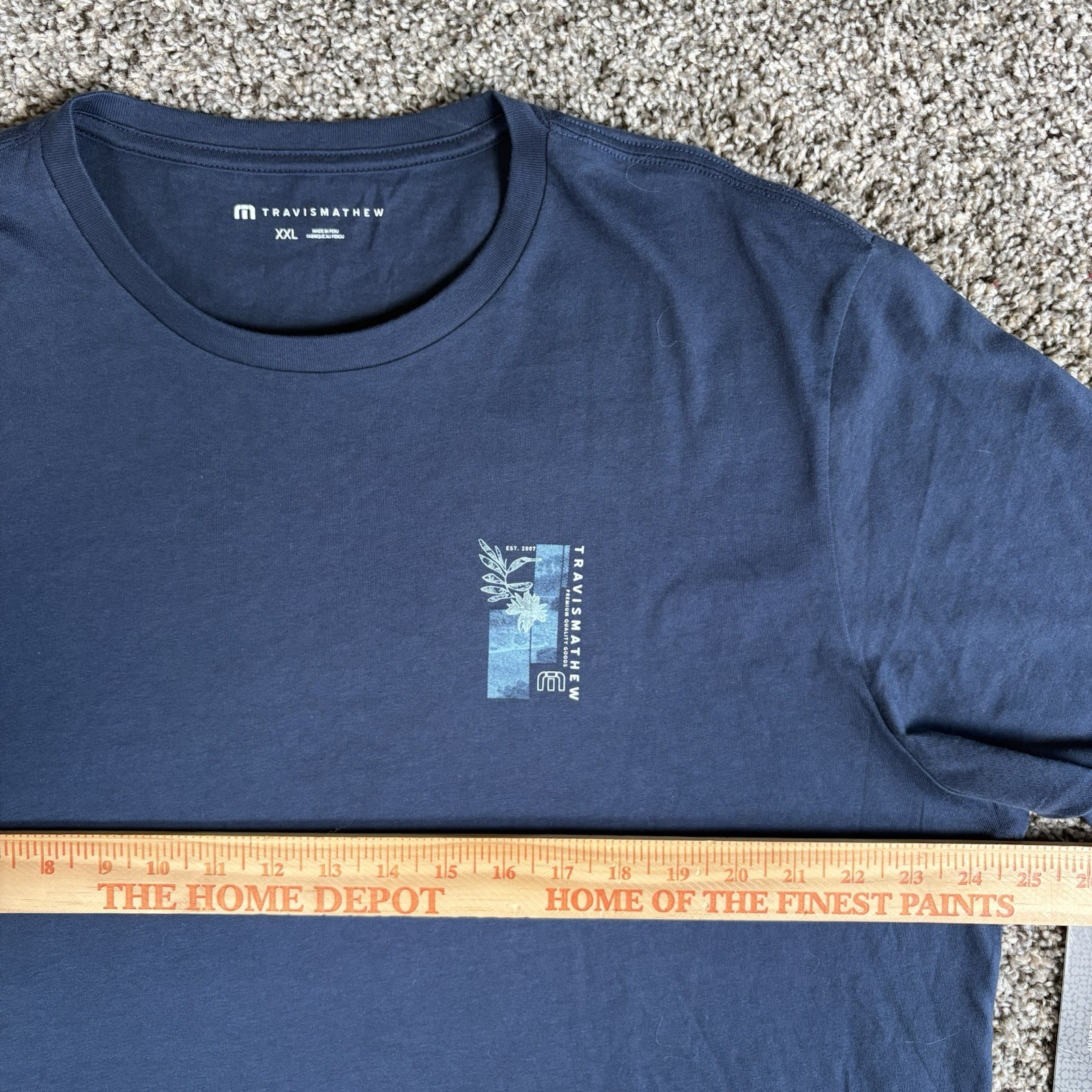 NWT Travis Mathew Tri Blend Blue Best Trip Yet Shirt Mens 2XL