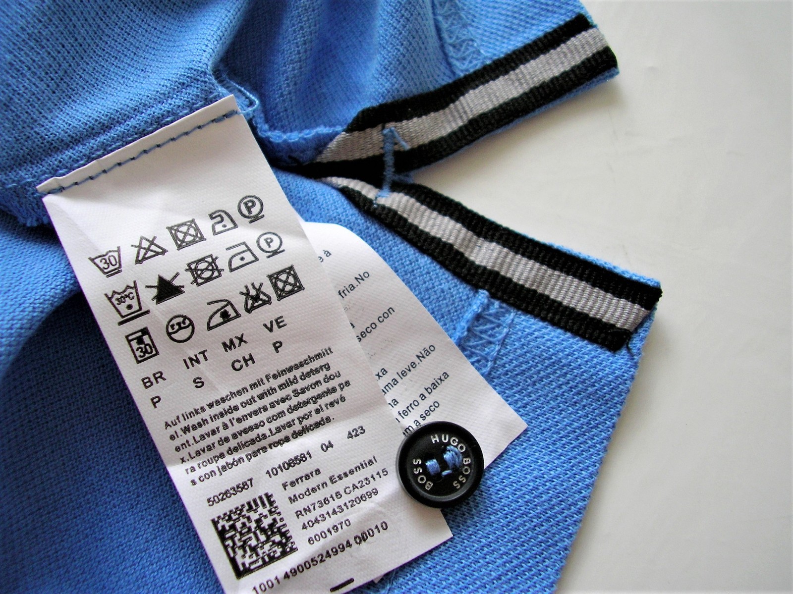 BNWT Hugo Boss Ferrara Modern Essential Polo Shirts Blue