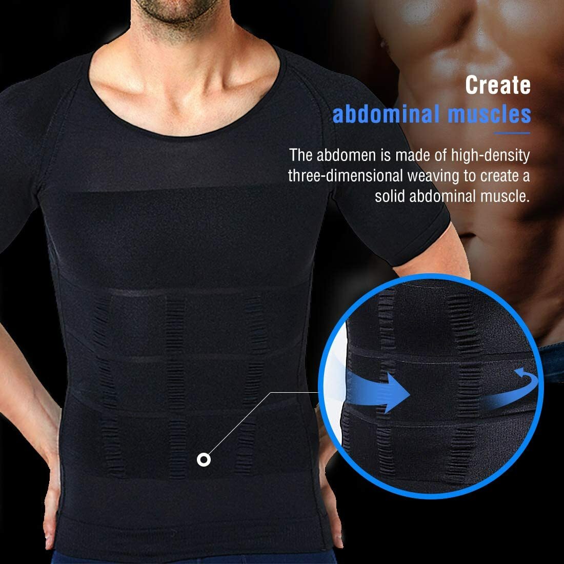 CGTFY Gynecomastia Compression Tank Top Men Classic Athletic Body Shaper Vest US