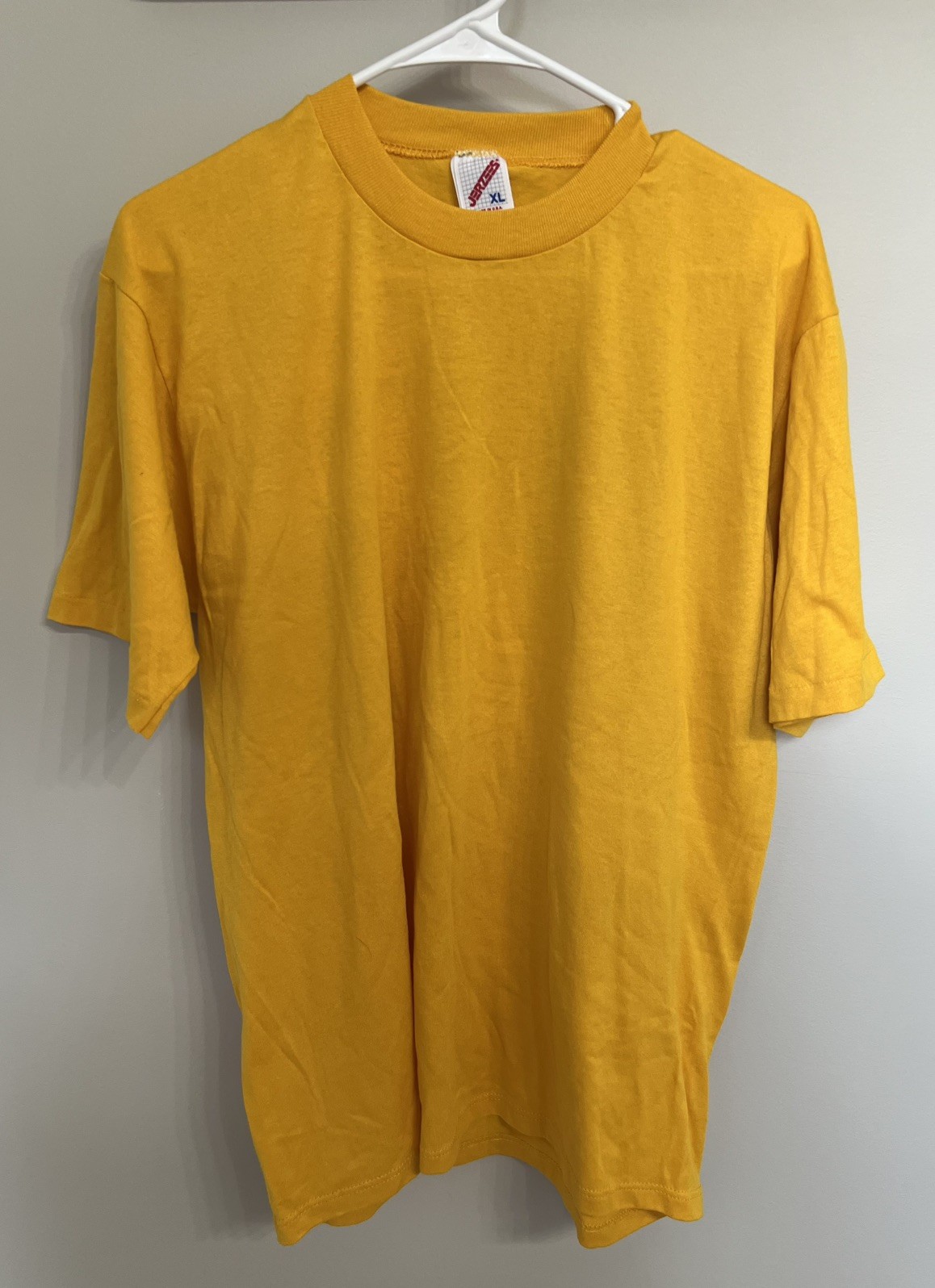 Jerzees Vintage Cotton Shirt T-Shirt Gold XL Yellow Made In USA