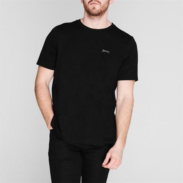Mens Slazenger 100% Cotton Plain Crew Neck T Shirt XS S M L XL XXL 3XL 4XL BNWT