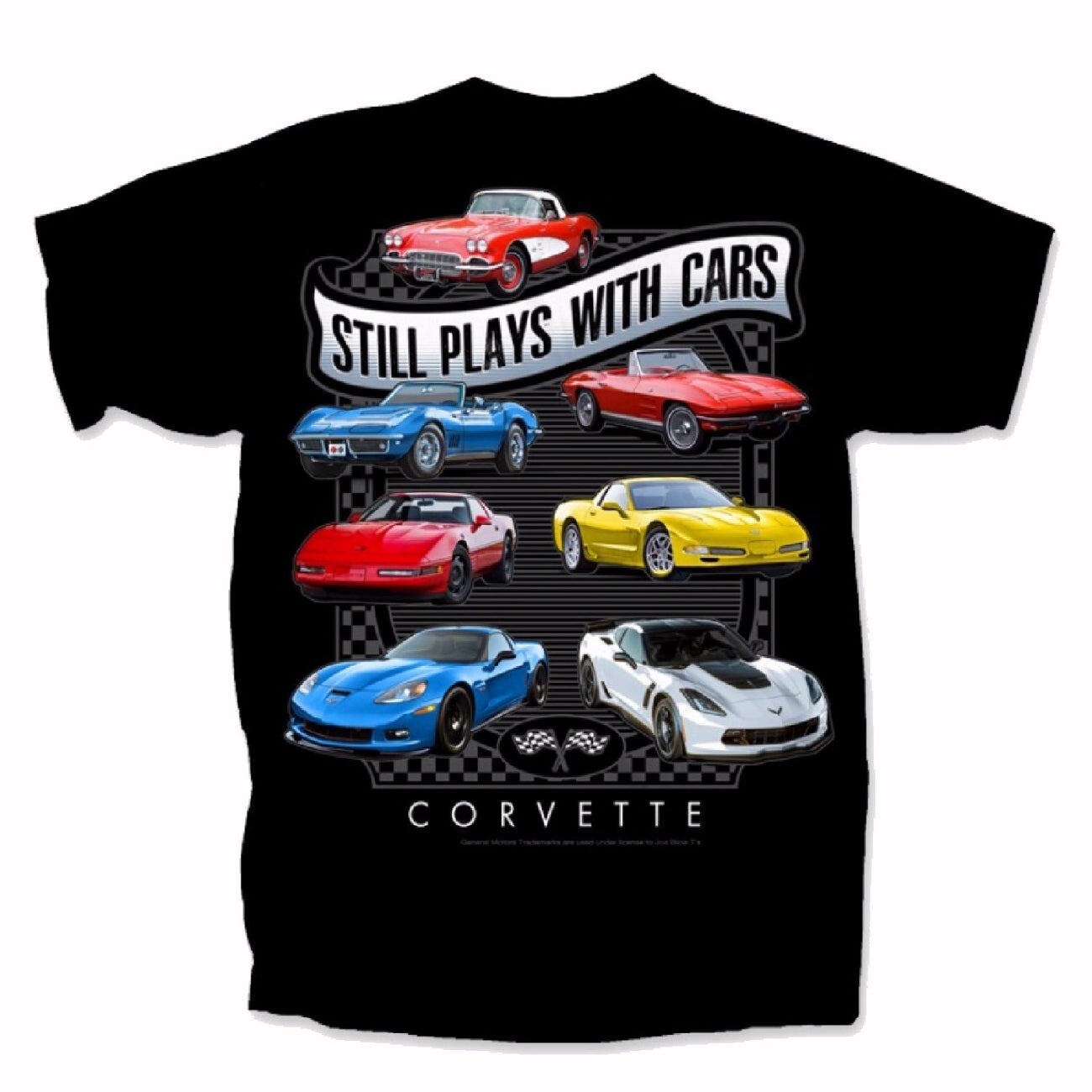 Chevy Chevrolet Corvette Still Plays with Cars Short Sleeve TShirt Joe Blow NEW