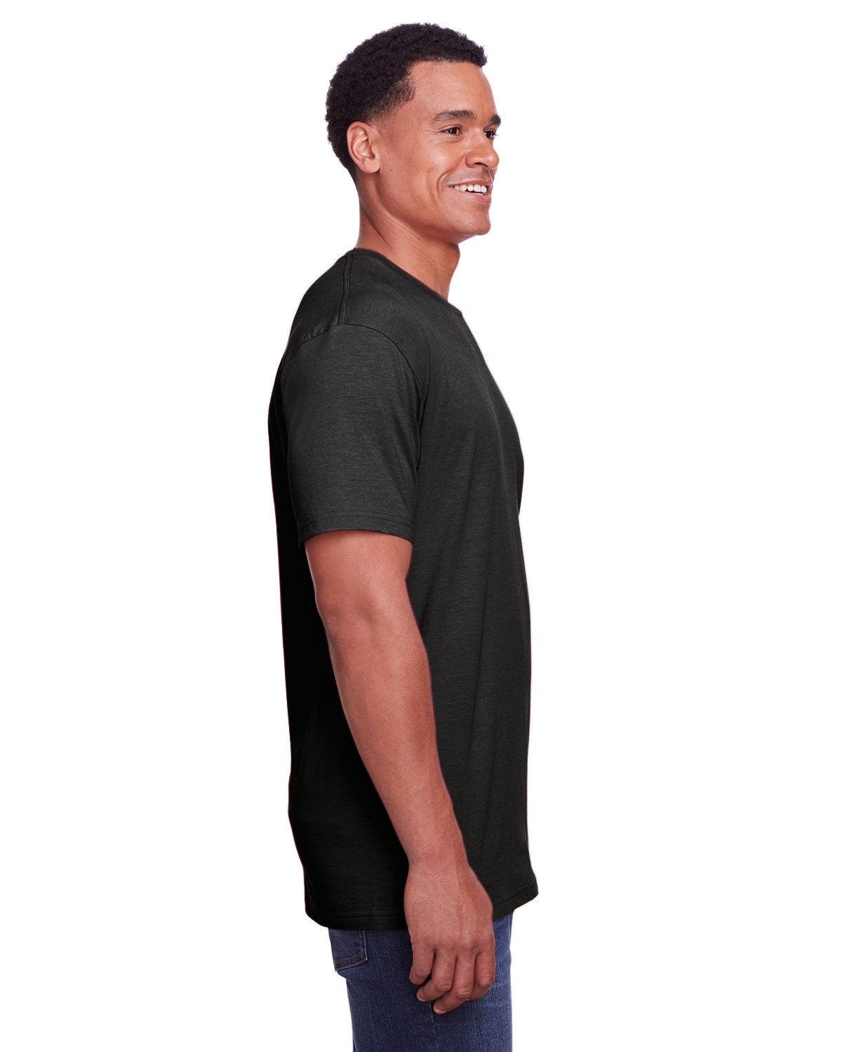 Gildan Men’s Softstyle CVC Stylish Casual Plain T-Shirt Black Mist Size 4X Only
