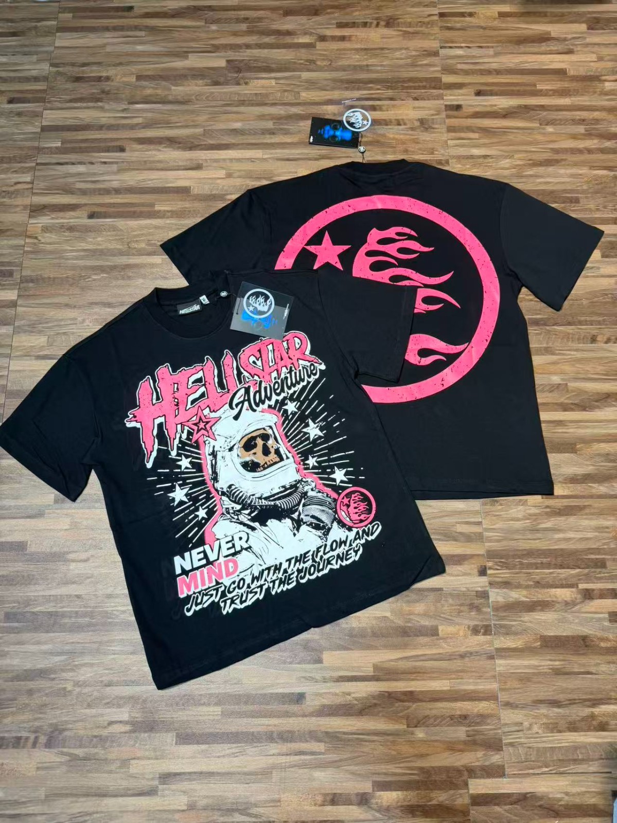 Graphic Hellstar tee shirt Men’s Black Cotton NEW