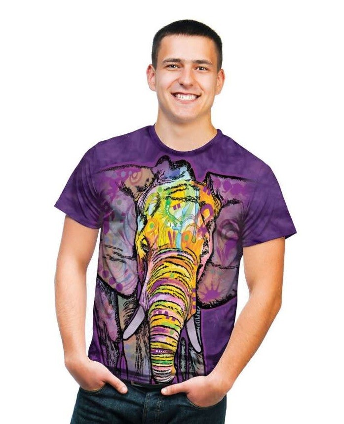 The Mountain African Russo Elephant Tusks Elephants Animal Purple Shirt M-3X