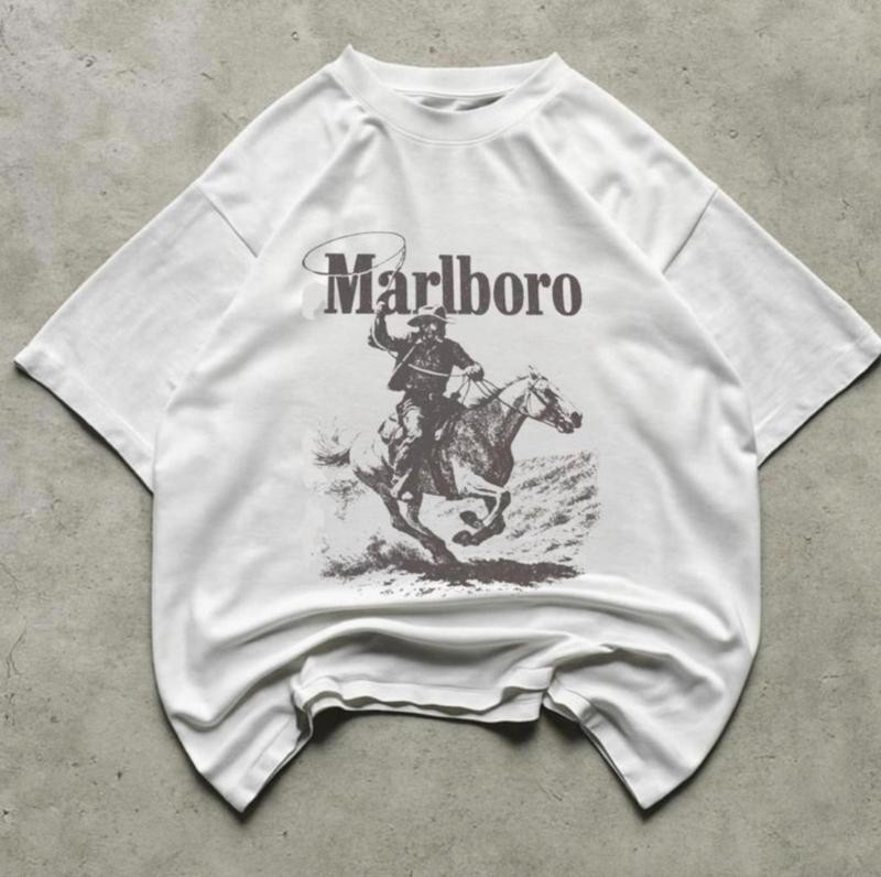 Vintage Marlboro Cowboy T-Shirt, Gifts Shirt, Unisex Vintage Graphic Tees Gothic