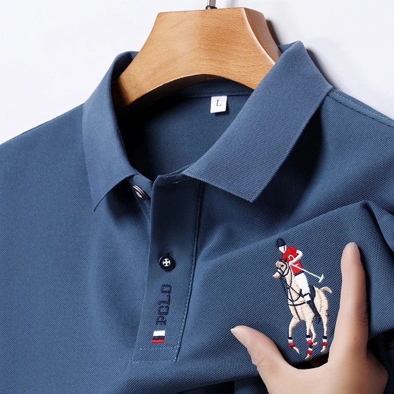 Men’s Summer Embroidered Polo Shirt Luxury Fashion Top Short Sleeve T-Shirt