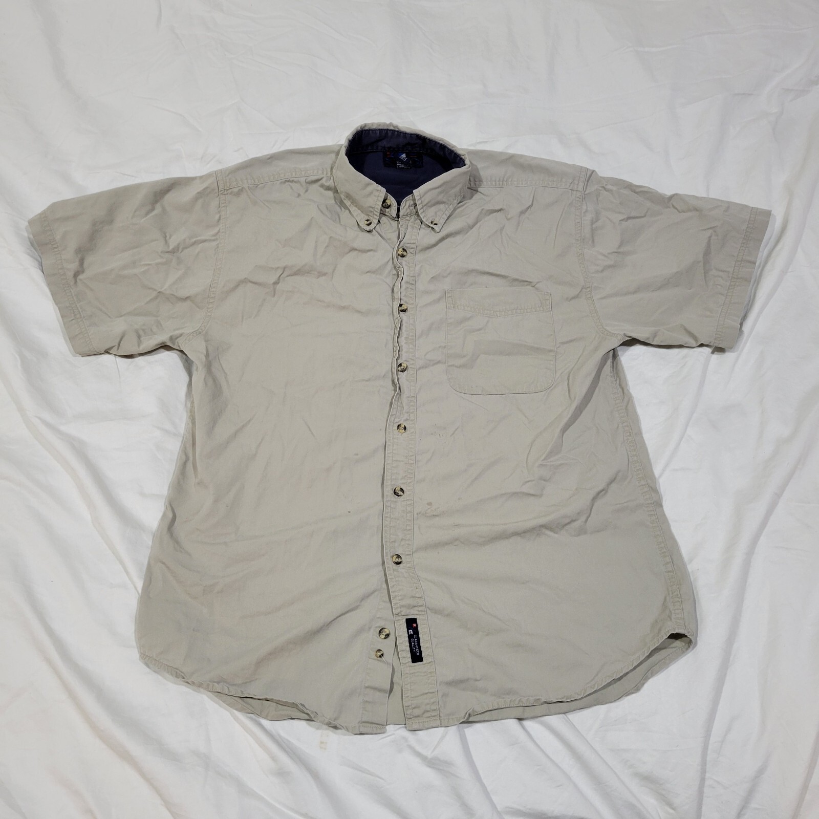 Port Authority Button Up Shirt Short Sleeve Men’s Size Medium M Classic Cotton