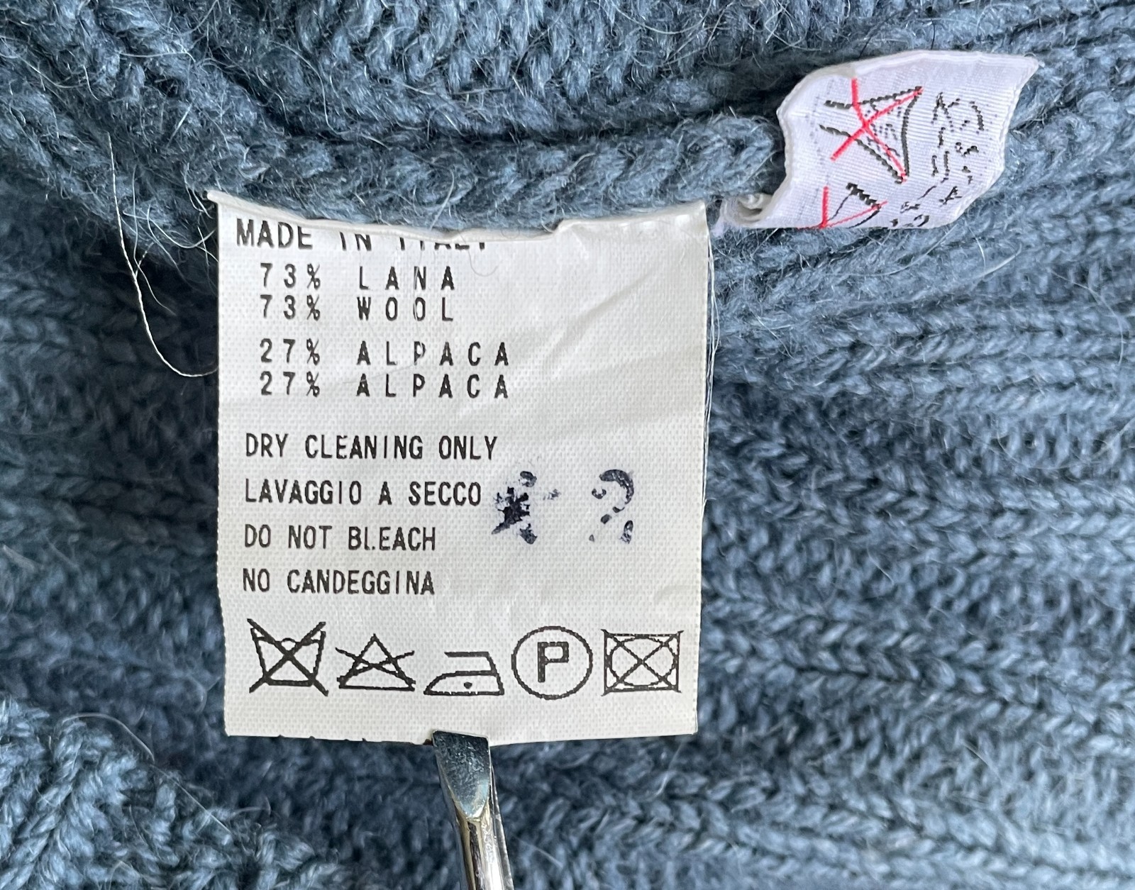 DIRK BIKKEMBERGS Sweaters Alpaca Wool Dry Clean Only Made in Italy