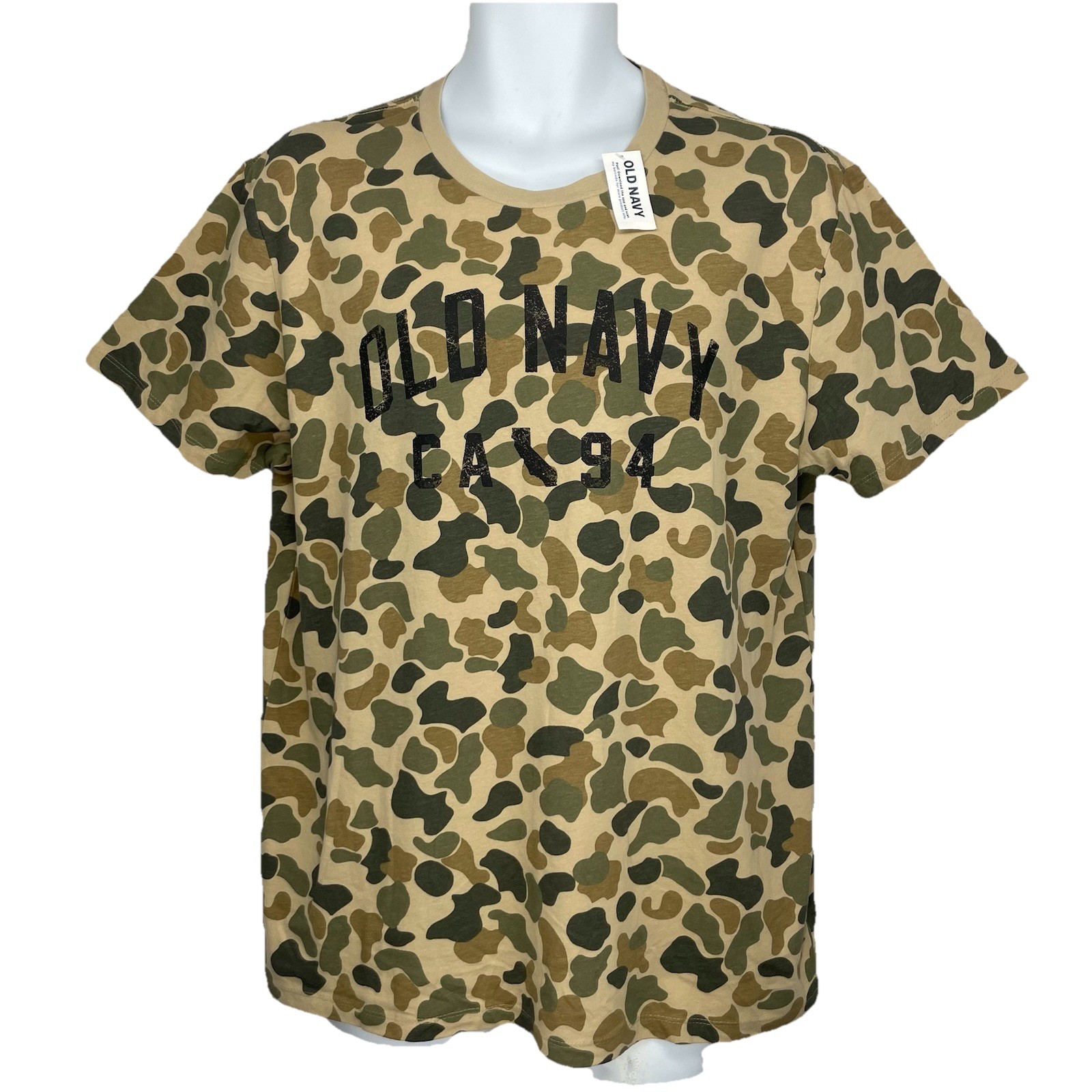 NEW! Old Navy CA94 CAMOUFLAGE T-Shirt/ Men’s (L) Beige Cotton Poly Blend NWT