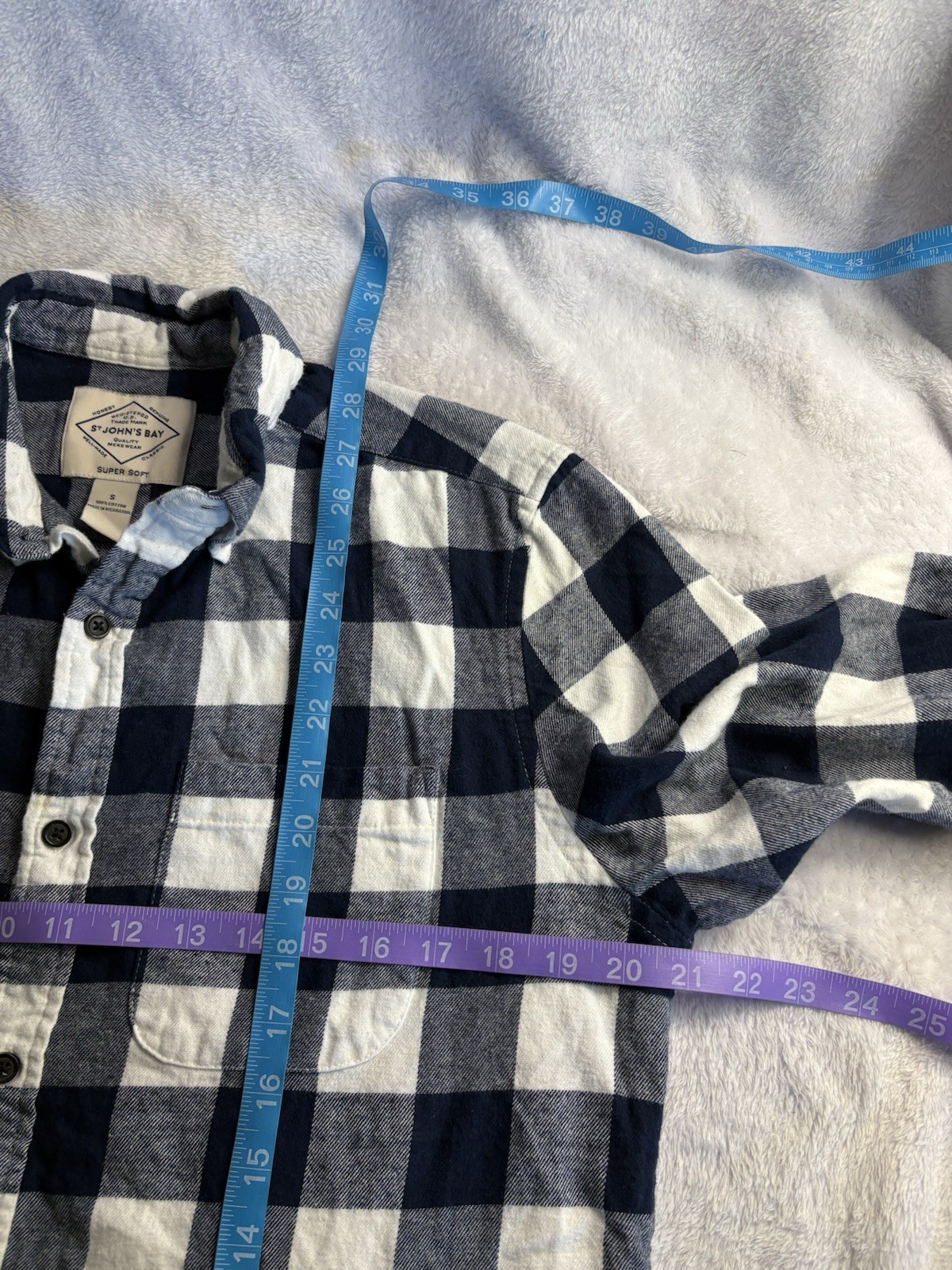 St Johns Bay Men S Button Down Flannel Shirt Super Soft Plaid Checks Fun Pocket