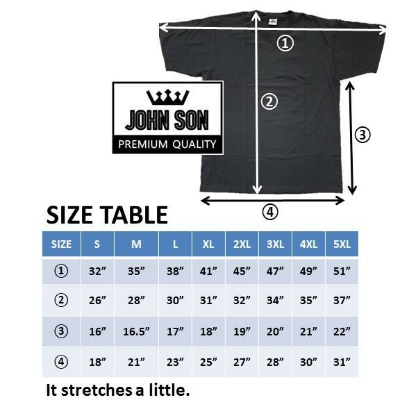 Plain T-shirts V Neck [[[ JOHN SON ]]] Premium Quality [ Small ~ 5XL ] [Single]