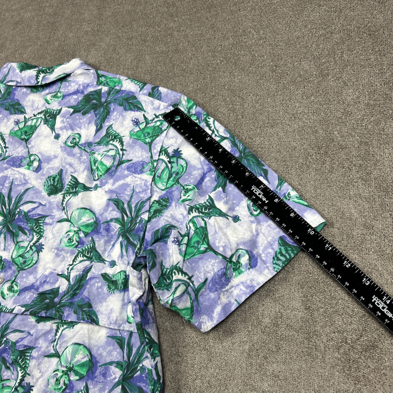 Columbia PFG Shirt Mens Large Graphic Vented Fishing Hawaiian Camp Martini