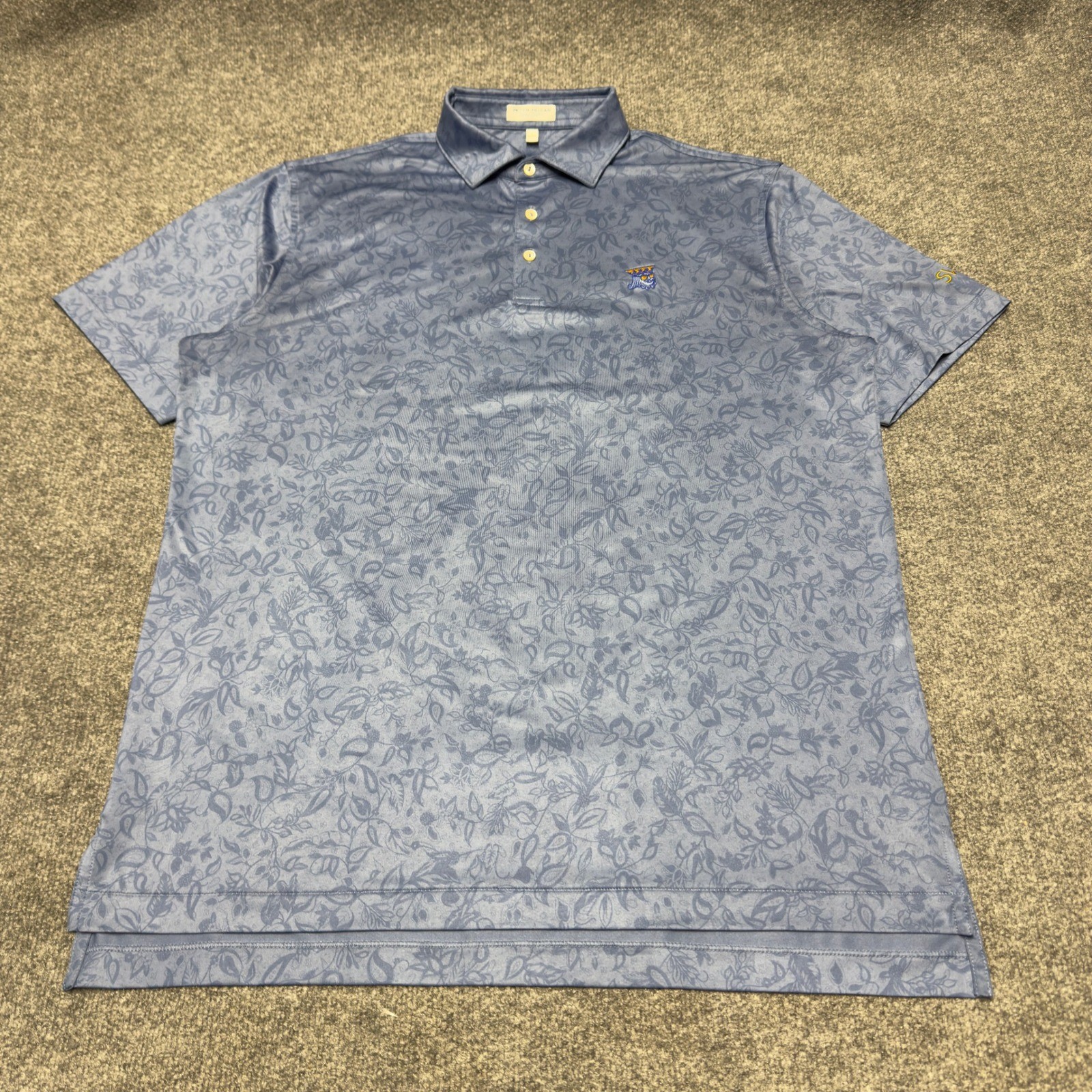 Peter Millar Summer Comfort Polo Carrow Batonical King Swag Golf Shirt Men Large
