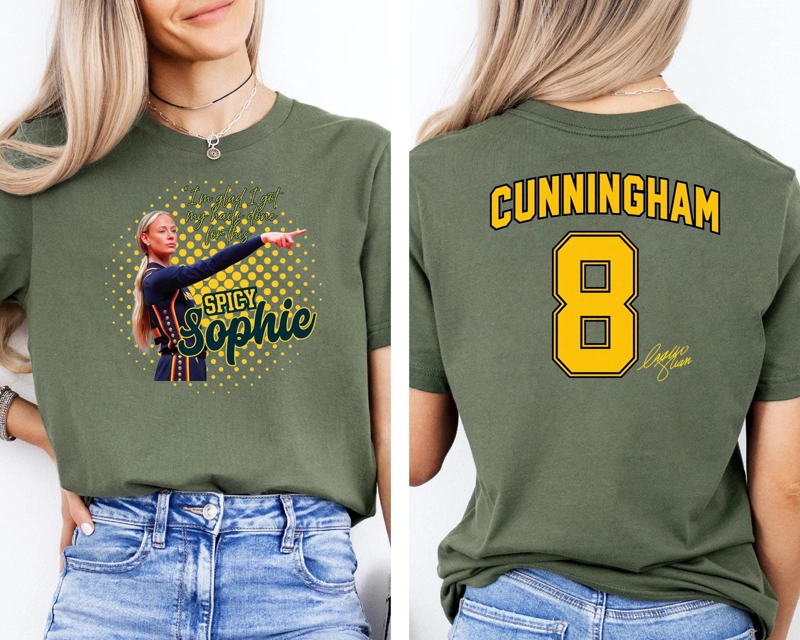 Sophie Cunningham Point God Basketball, Sophie Cunningham 8 Front & Back T-Shirt