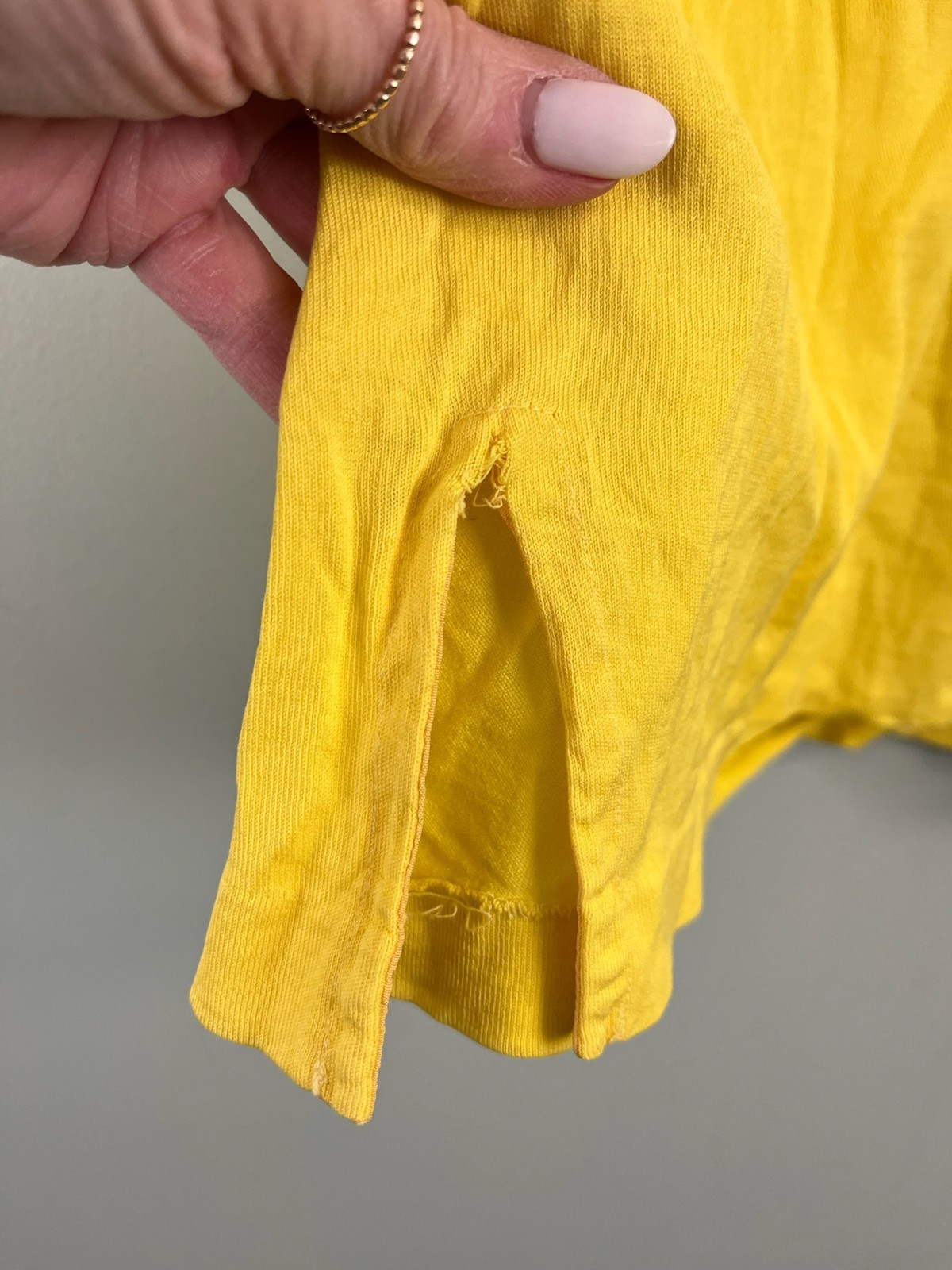 Lilly Pulitzer Mens Stuff Palm Beach 100% Lisle Cotton Yellow Size MEDIUM VTG