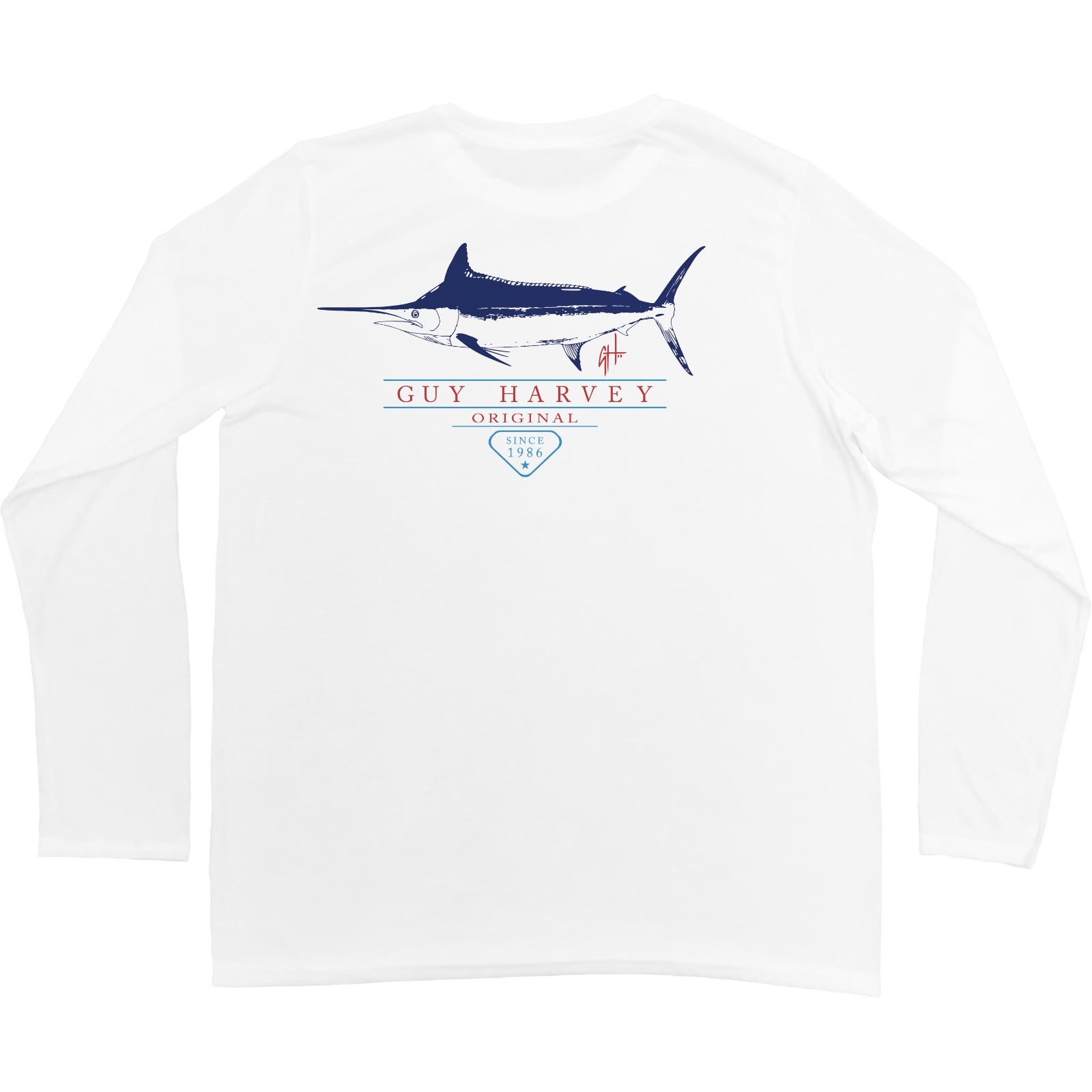 Guy Harvey Men’s Hustle Fishing Boat Fish Performance T-shirt. Pick Size..White