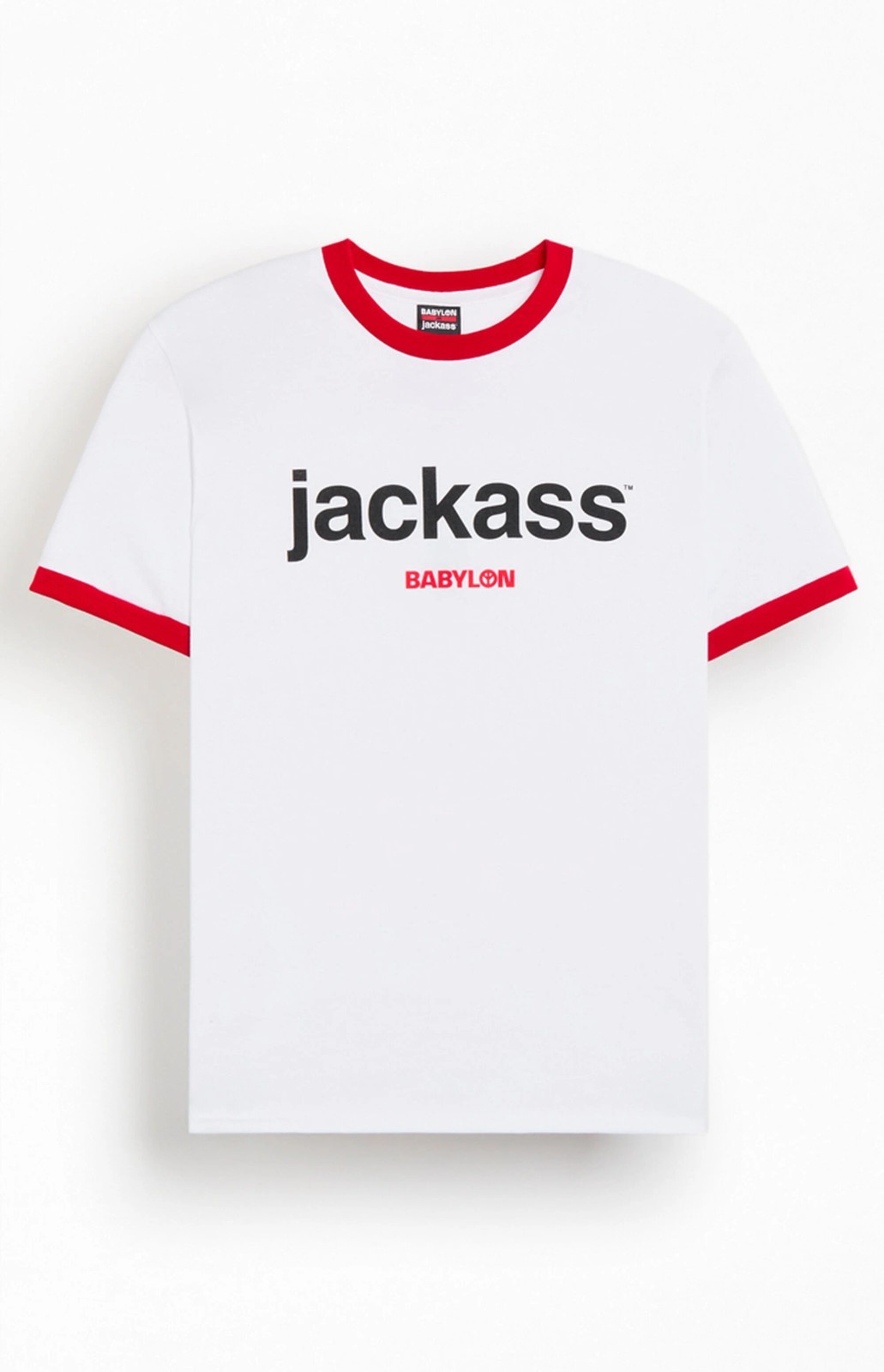 Babylon x Jackass Knoxville Ringer Tee | Size LARGE | 25th Anniversary T-shirt
