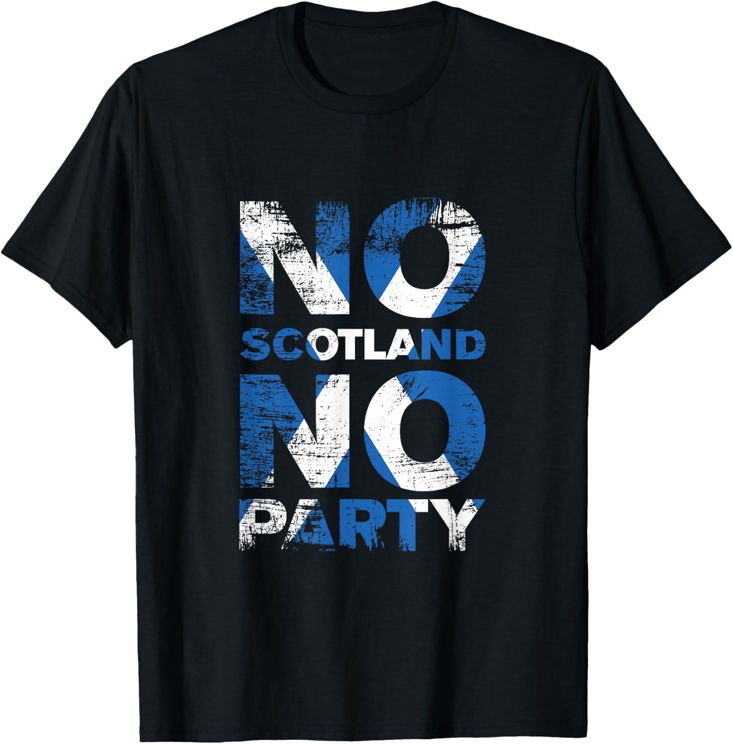 Scottish Banner Fan Scotland Flag Retro No Scotland No Party T-Shirt