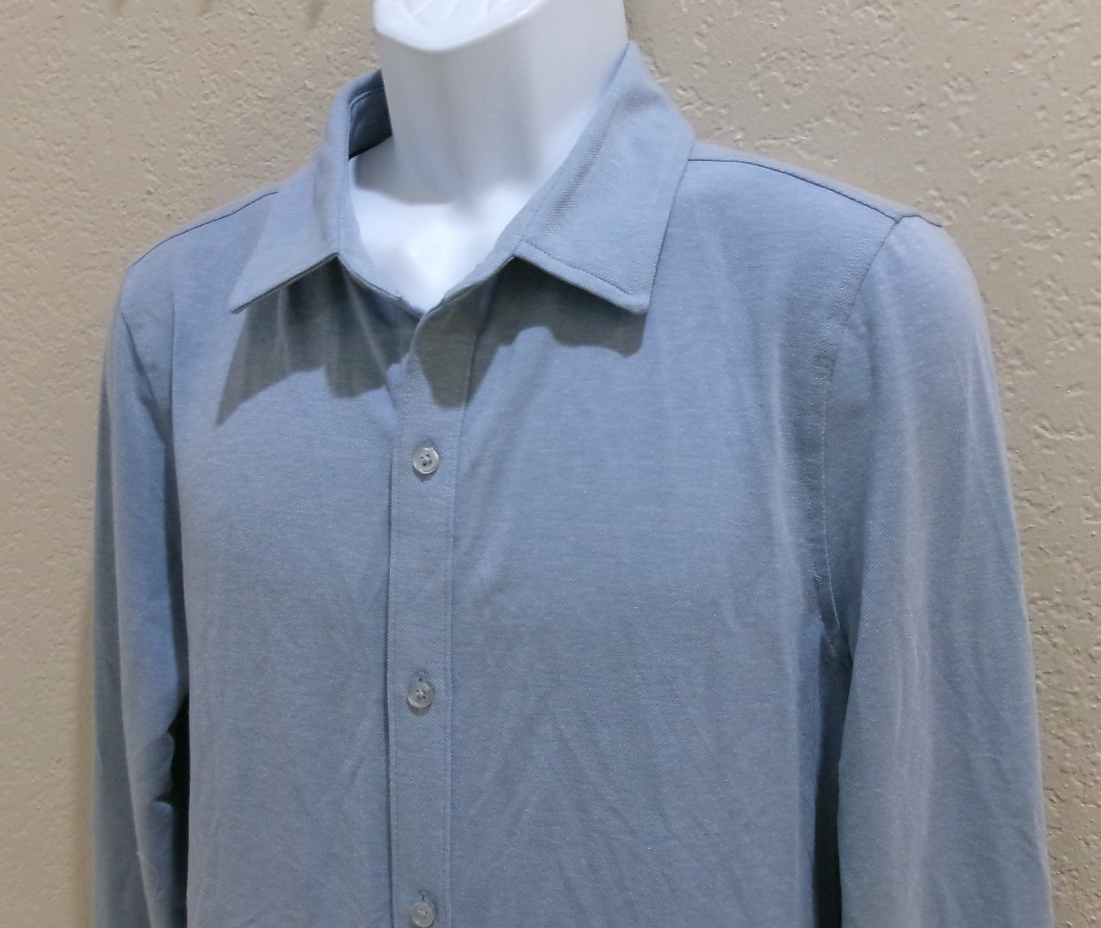 Commuter Work shirts Button-Down Wicking Quick Dry Blue/Gray/Tan All In Motion