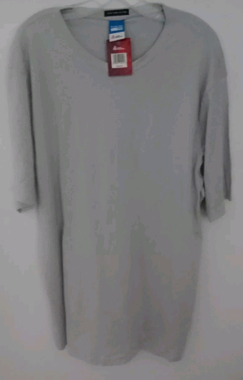 86 NWT Avery Dennison Private Label RFID 100% Prima Cotton Gray Men’s Shirt SzXL