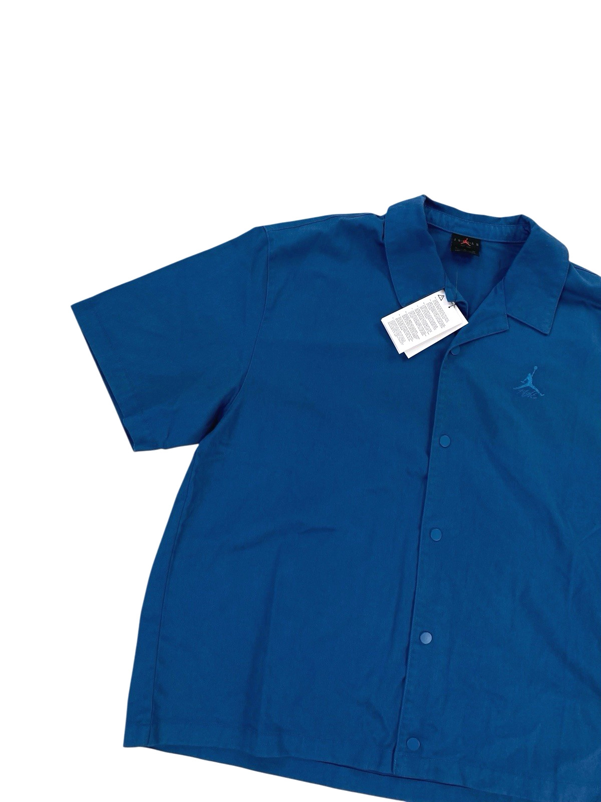 NEW Jordan Essentials Snap Button Statement Shirt Industrial Blue FN4625-457