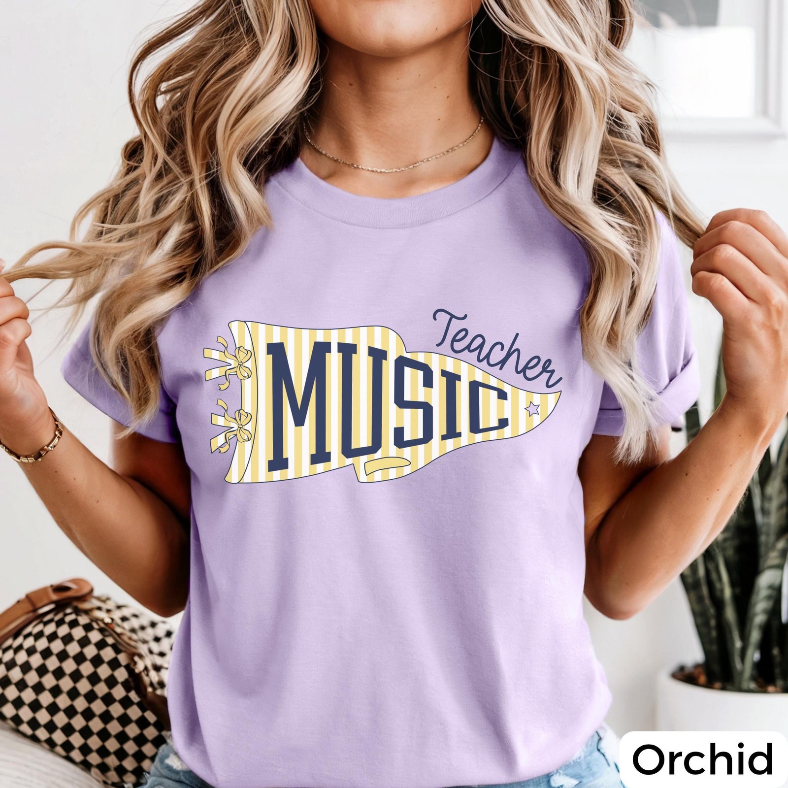 Cute Music Teacher Shirt Music Lover Back To School Band Choir Teacher Gift Tee