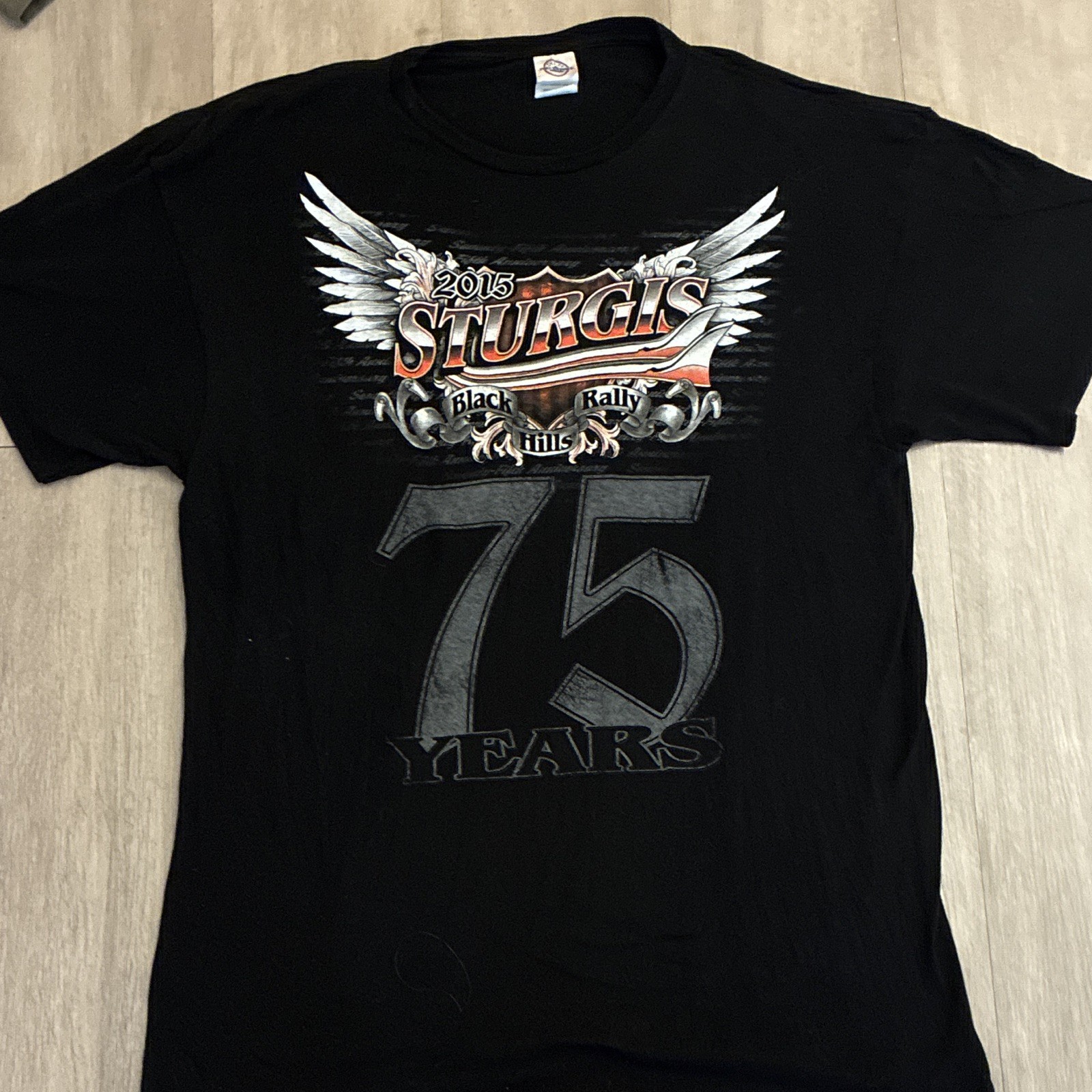 Delta Pro Weight Mens XL Black Sturgis Black Hills Rally 75 Years Graphic Tee